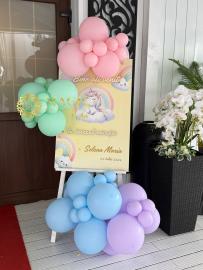 Șevalet de bun venit cu tematică unicorn