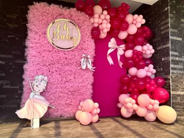 Decor de botez diafan, realizat
