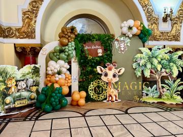 Photocorner de botez cu tematică Jungle